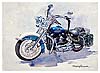 watercolor painting motocycle 1